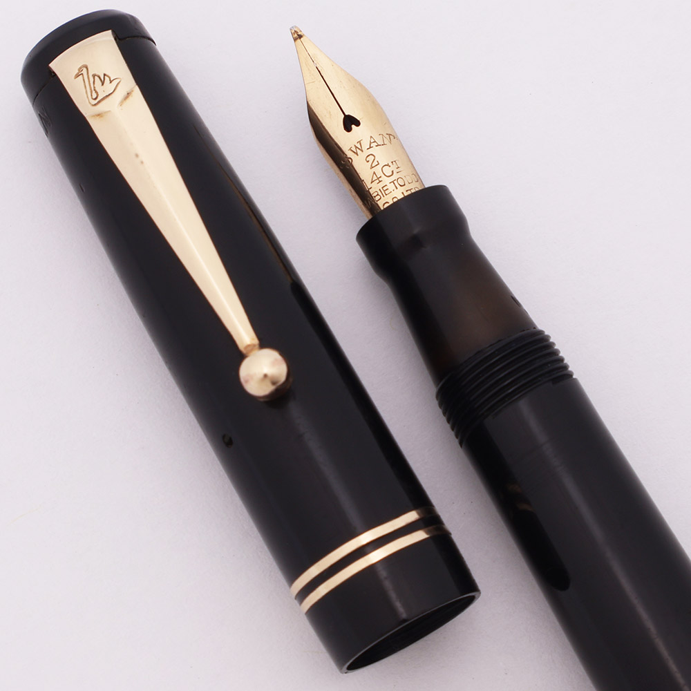 Mabie Todd Swan Leverless L212/60 Fountain Pen (UK, 1930s) - Black